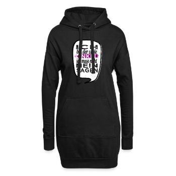 zitat katze lustig schildmaid familienwappen - Hoodie-Kleid - Schwarz - Vorne