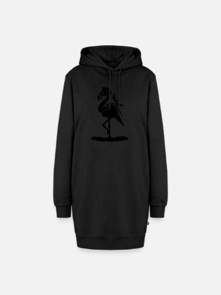 SECURITY Flamingo Clan - Hoodie-Kleid - Schwarz