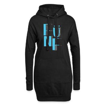 Zahl Fünf - Hoodie-Kleid - Schwarz - Vorne