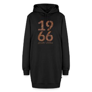 « Millésime 1966 : Édition Limitée au Look Rouille » - Sweat-shirt à capuche long Femme - noir - Devant