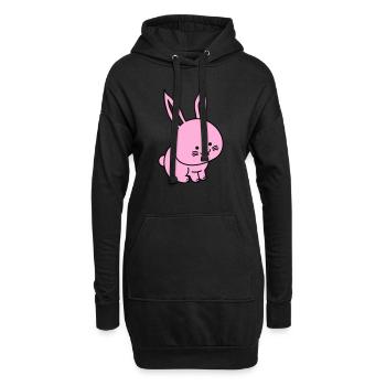 hase - Hoodie-Kleid - Schwarz - Vorne