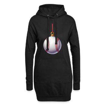 FROHE WEIHNACHTEN BASEBALL - Hoodie-Kleid - Schwarz - Vorne