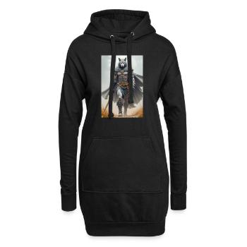 Wepwawet, dieu à tête de loup, gardant une entrée de tombe - Sweat-shirt à capuche long Femme - noir - Devant