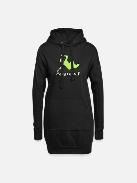 Roller Agressif - Sweat-shirt à capuche long Femme - noir