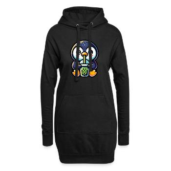 Bubble Tea Penguin Boba Tea Kawaii Geschenk - Hoodie-Kleid - Schwarz - Vorne
