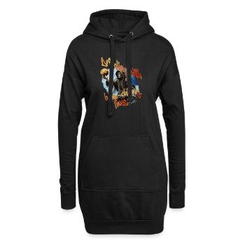 Skelett spielt Basketball Halloween Kostüm - Hoodie-Kleid - Schwarz - Vorne