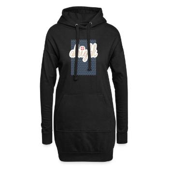 Alright - Summerdesign und Typografie - Hoodie-Kleid - Schwarz - Vorne