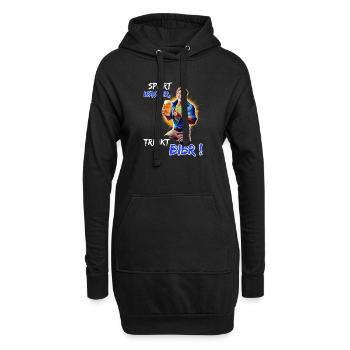 Spart Wasser, trinkt Bier!-Lustiges Party Outfit - Hoodie-Kleid - Schwarz - Vorne