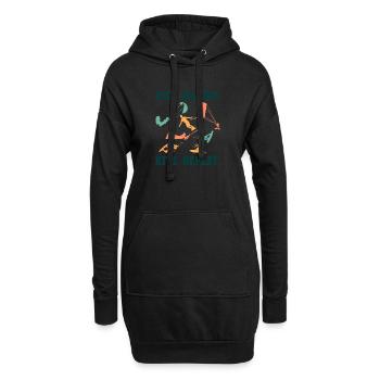 EAT SLEEP KITE - Sweat-shirt à capuche long Femme - noir - Devant