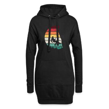 Rainbow Horizon Swing Silhouette - Hoodie-Kleid - Schwarz - Vorne