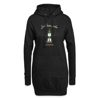 Leuchtturm Schleimünde, Lotseninsel Ostsee - Hoodie-Kleid - Schwarz - Vorne