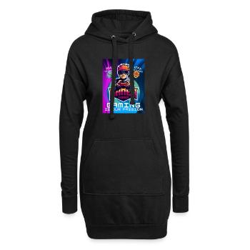 Spruch Gaming is our Passion Worldwide Fun T-Shirt - Hoodie-Kleid - Schwarz - Vorne