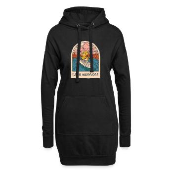 Lago Maggiore Urlaub Piemont Tessin Italien - Hoodie-Kleid - Schwarz - Vorne
