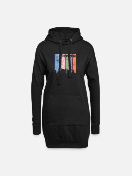 London - Hoodie Dress - black