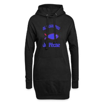 SARDINE. POISSON. POISSON D'AVRIL. JE PEUX PAS - Sweat-shirt à capuche long Femme - noir - Devant