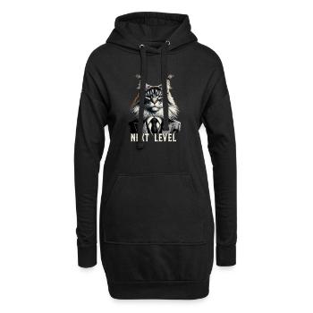 Maine Coon Cat Next Level Costume Cadeau de réussite - Sweat-shirt à capuche long Femme - noir - Devant