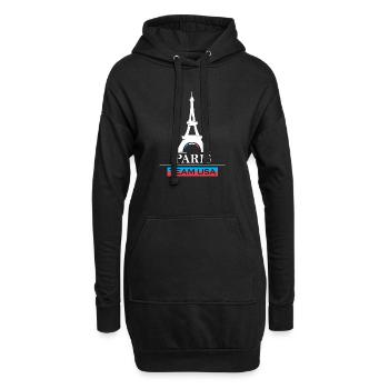 Équipe de Paris Jeux Sportifs des États-Unis Athlète Sportif Logo - Sweat-shirt à capuche long Femme - noir - Devant