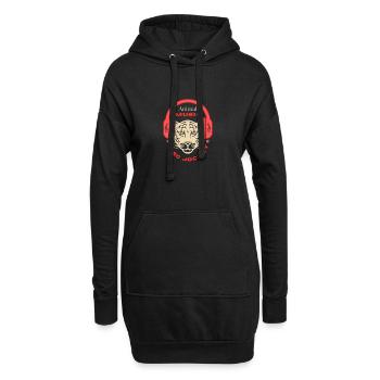 Mein - Hoodie-Kleid - Schwarz - Vorne