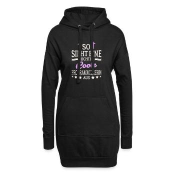 So sieht eine richtig coole Programmiererin aus IT - Hoodie-Kleid - Schwarz - Vorne