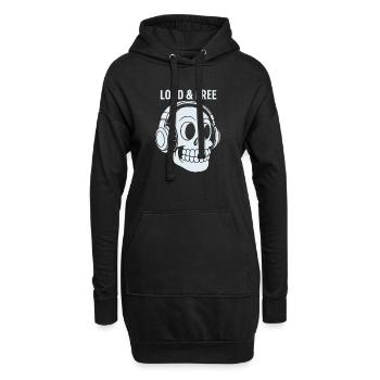 Casque Skull Loud Free - Sweat-shirt à capuche long Femme - noir - Devant