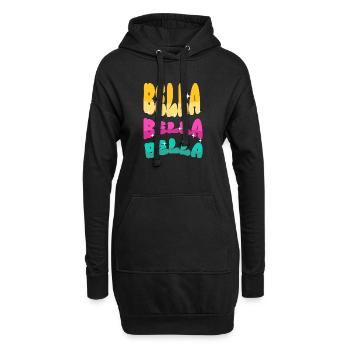 Police tricolore Bella Bella - Sweat-shirt à capuche long Femme - noir - Devant