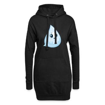 Goutte Kawaii Lumineuse - Sweat-shirt à capuche long Femme - noir - Devant
