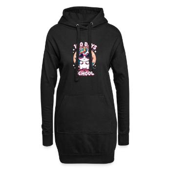 100e jour d’école 100 jour d’école des enfants - Sweat-shirt à capuche long Femme - noir - Devant