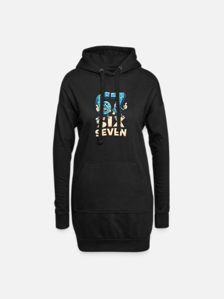 US Flag 67 Memes Six Seven - Hoodie-Kleid - Schwarz