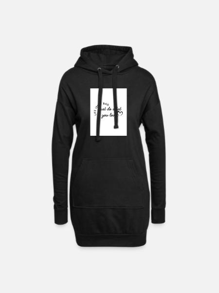 Tu, was du liebst - Hoodie-Kleid - Schwarz