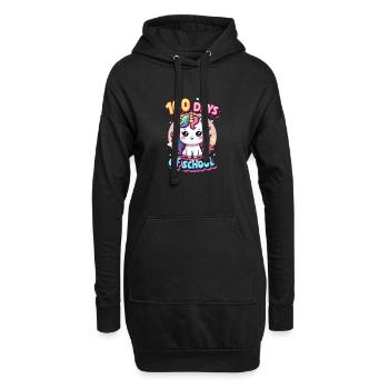 100e jour d’école 100 jour d’école des enfants - Sweat-shirt à capuche long Femme - noir - Devant