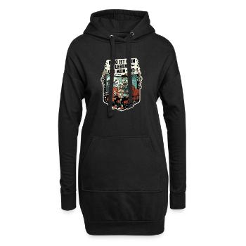 Kino Horror Zombie Popcorn Humor - Hoodie-Kleid - Schwarz - Vorne