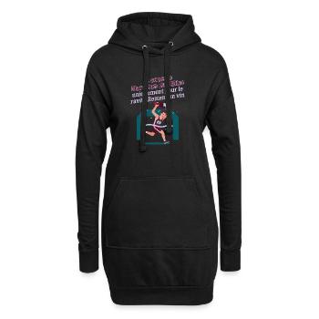 Marathon du Médoc Ravitaillement Vin - Hoodie-Kleid - Schwarz - Vorne