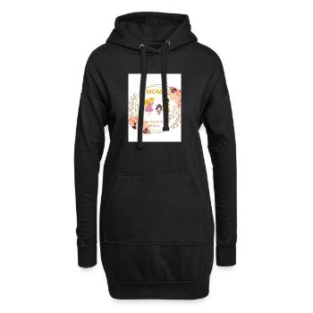 Cercle Floral Maman Pure Love - Sweat-shirt à capuche long Femme - noir - Devant