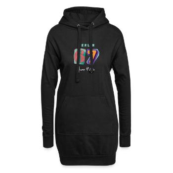 Berlin_67_Aura_4_Life - Hoodie-Kleid - Schwarz - Vorne