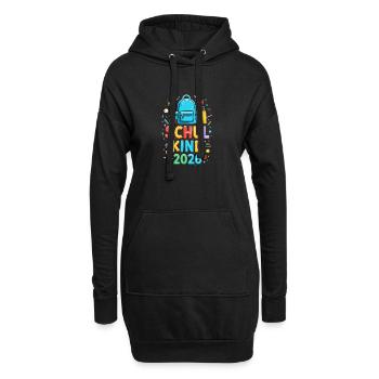 Schulkind 2026 Einschulung 2026 Schulanfang - Hoodie-Kleid - Schwarz - Vorne