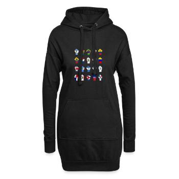Lateinamerikanischer Widerstand - Hoodie-Kleid - Schwarz - Vorne