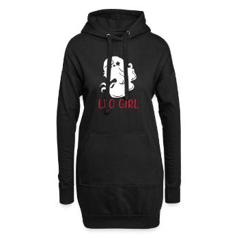 Signe du zodiaque Lion - Sweat-shirt à capuche long Femme - noir - Devant