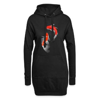 Koi - Hoodie-Kleid - Schwarz - Vorne