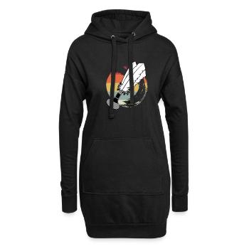Indiaca Volleyball Vintage Amérique du Sud - Sweat-shirt à capuche long Femme - noir - Devant