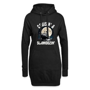 Groupe de vacances en bateau de croisière Cruisin et Schmoozin - Sweat-shirt à capuche long Femme - noir - Devant