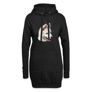 Chiot - Sweat-shirt à capuche long Femme - noir - Devant