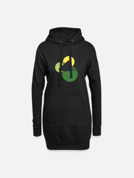 Camping Camping Modern - Hoodie-Kleid - Schwarz