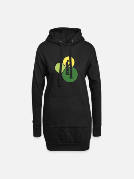 Buch Writing Leseratte - Hoodie-Kleid - Schwarz