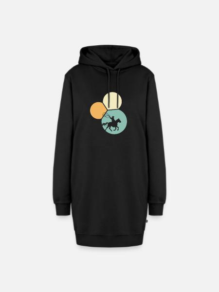 Cowboy Reiter Cowboystiefel - Hoodie-Kleid - Schwarz