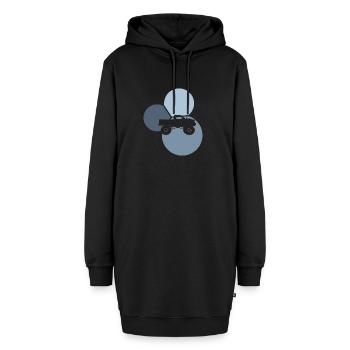 Reifen Monstertruck Gelaende - Hoodie-Kleid - Schwarz - Vorne - AI Model Female 172 light (172cm)