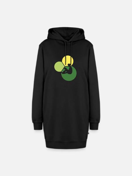 Leseratte Autor - Hoodie-Kleid - Schwarz