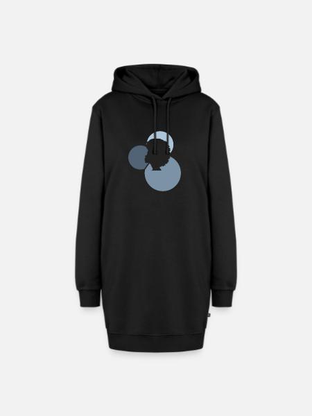 Groove 70s - Hoodie-Kleid - Schwarz