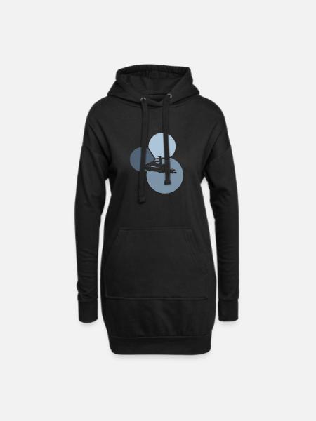 Jetski Motorboot - Hoodie-Kleid - Schwarz