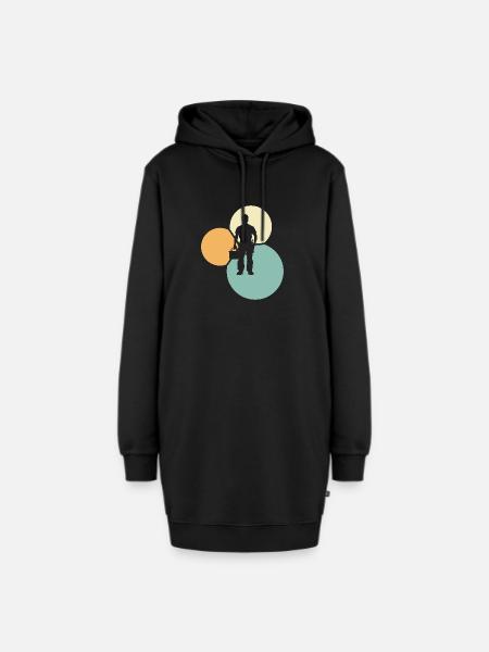 Schrauber Klampferer - Hoodie-Kleid - Schwarz