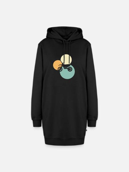 Motorrad Chopper - Hoodie-Kleid - Schwarz